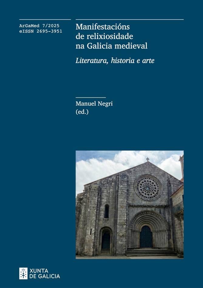 Logo ArGaMed 7/2025. Manifestacións de relixiosidade na Galicia medieval. Literatura, historia e arte.